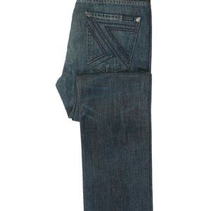 7 For All Mankind Medium Wash Austyn Relaxed Straight Leg Jeans